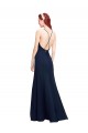 Online High Halter Fit and Flare Long Chiffon Prom Dress with Criss Cross Low Back UK