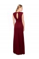 Online Cap Sleeves Chiffon Prom Dress with Pleated V-Neck Bodice UK