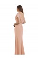 Online Cap Sleeves Long Chiffon Prom Dress with Low V-Back UK