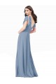 Online Chiffon Prom Dress with Flutter Sleeves and Front Slit UK