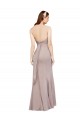 Online Fit and Flare Long Chiffon Prom Dress with Sash and Open Back UK