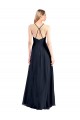 Online Plunging V-Neckline Halter Chiffon Wrap Prom Dress with High Slit UK