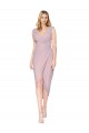 Online Cocktail Length High Low Mermaid Chiffon Wrapped Prom Dress UK