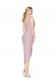 Online High Low One Shoulder Ruffles V-Neck Chiffon Wrap Prom Dress UK