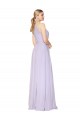 Online High Neck Halter Shirred Chiffon Prom Dress UK