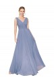 Online Floor Length High Neck V-Back Chiffon Prom Dress UK