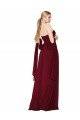 Online Draped Strapless Long A-Line Chiffon Prom Dress UK