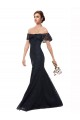Online Off the Shoulder Long Lace Prom Dress with Flutter Sleeves UK