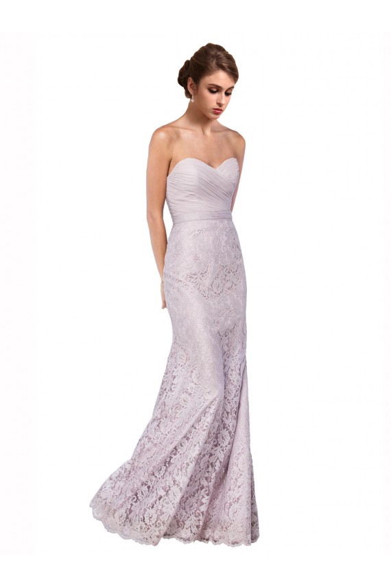 Online Floor Length Fitted Sweetheart Lace Prom Dress UK