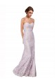 Online Floor Length Fitted Sweetheart Lace Prom Dress UK