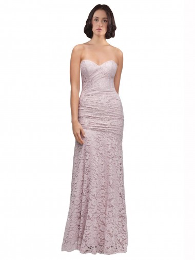 Online Floor Length Long Mermaid Lace Prom Dress with Low Back UK