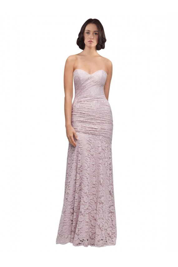 Online Floor Length Long Mermaid Lace Prom Dress with Low Back UK