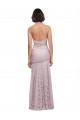 Online Floor Length Long Mermaid Lace Prom Dress with Low Back UK