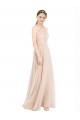 Online High Halter Neck Illusion Lace Prom Dress with Chiffon Skirt and Keyhole Back UK