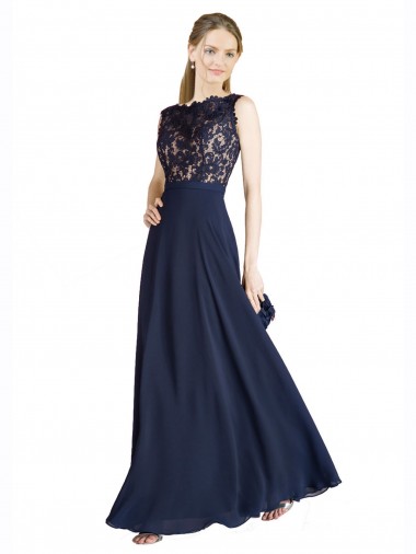 Online Bateaux Neckline A-Line Lace Prom Dress with Top Nude Layer UK