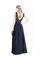 Online Bateaux Neckline A-Line Lace Prom Dress with Top Nude Layer UK