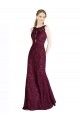 Online Long Lace Prom Dress with Peekaboo Bodice and Keyhole Back UK