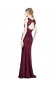 Online Long Lace Prom Dress with Peekaboo Bodice and Keyhole Back UK