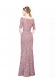 Online Short Sleeves Crop Top Mermaid Lace Prom Dress UK