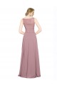 Online Long A-Line Chiffon Prom Dress with Sleeveless Lace Crop Top UK
