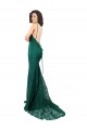 Online Black Tie Sleek Fishtail Shaped Long Lace Prom Dress UK