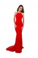 Online High Neck Long Lace Prom Dress with Open Back Straps UK