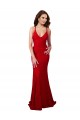 Online Low Back V-Neckline Floor Length Lace Prom Dress UK