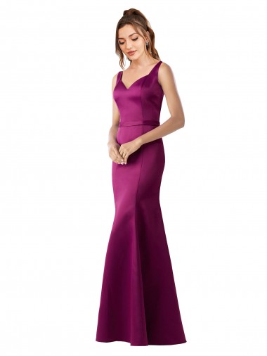 Online Fitted Sexy Open Back Satin Prom Dress with Floral Details UK
