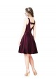 Online Classic Knee Length Satin Cocktail Prom Dress / Homecoming Dress with V Back and Bow Detail UK