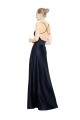Online Sexy Satin Prom Dress with Deep V-Neckline and Strappy Back UK