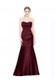 Online Mermaid Sweetheart Soft Satin Prom Dress with Pleats UK
