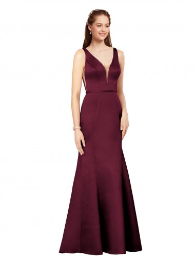 Online Sexy Satin Prom Dress with Side Cutouts UK