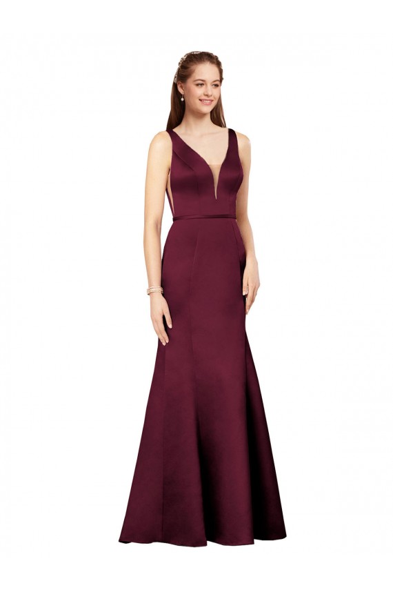 Online Sexy Satin Prom Dress with Side Cutouts UK