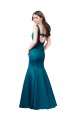 Online Long Sleek Satin Prom Dress with U-Back UK