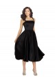 Online Short Square Neck Satin Cocktail Prom Dress / Homecoming Dress with Beading UK