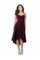 Online Elegant High Low Satin Prom Dress with Criss Cross Back UK