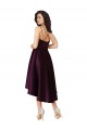 Online Elegant High Low Satin Prom Dress with Criss Cross Back UK
