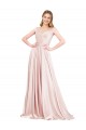 Online A-Line Off the Shoulder Sweetheart Satin Prom Dress UK