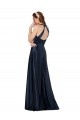 Online Long Satin Prom Dress with Halter Neckline UK
