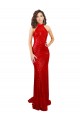 Online Halter High Neck Mermaid Open Back Sequin Prom Dress UK