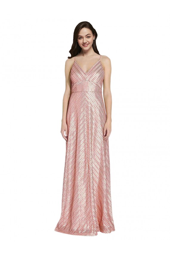 Online High Neck Low Back Sparkling Sequin Prom Dress UK