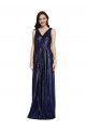 Online Long V-Neck Sparking Sequin Prom Dress with Low V-Back UK