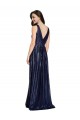Online Long V-Neck Sparking Sequin Prom Dress with Low V-Back UK