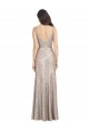 Online V-Neck Fully Sequin Prom Dress with V-Back and Front Slit UK