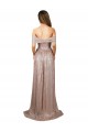 Online Strapless Scoop Neck Off the Shoulder Long Sequin Prom Dress with High Slit UK