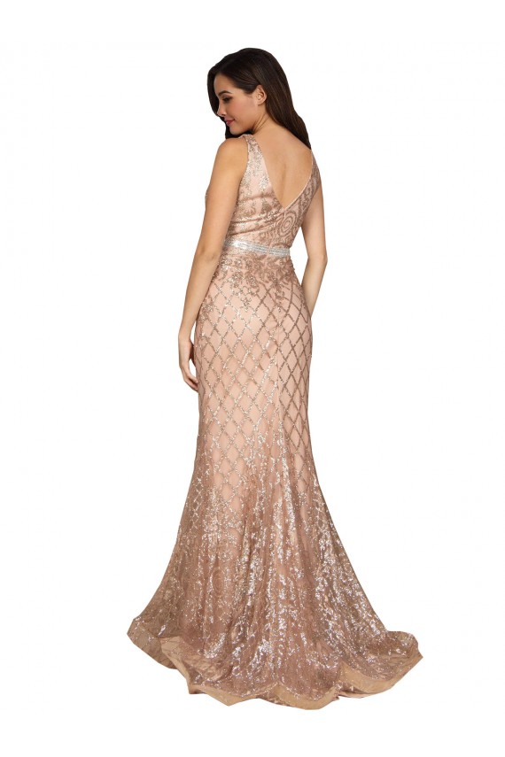Online Sleek Long Mermaid Sparkling Sequin Prom Dress UK
