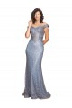Online Off the Shoulder Sweetheart Neckline Sequin Prom Dress with Thigh High Slit UK