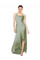 Online Silky Satin Prom Dress with Bias Cut Skirt UK