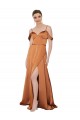 Online Silky Satin Prom Dress with Bustier Bodice UK