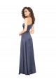 Online Draped Silky Satin Prom Dress with Tied Waist UK